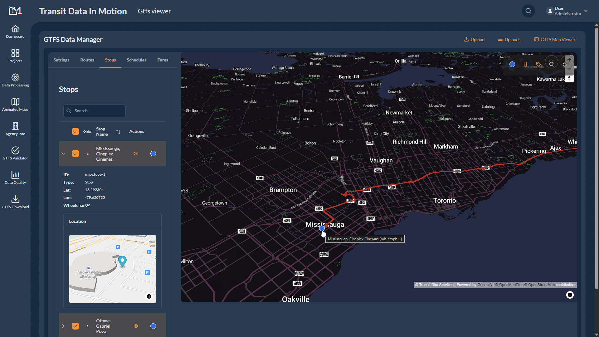 Sistema de bilhetagem Maple Bus