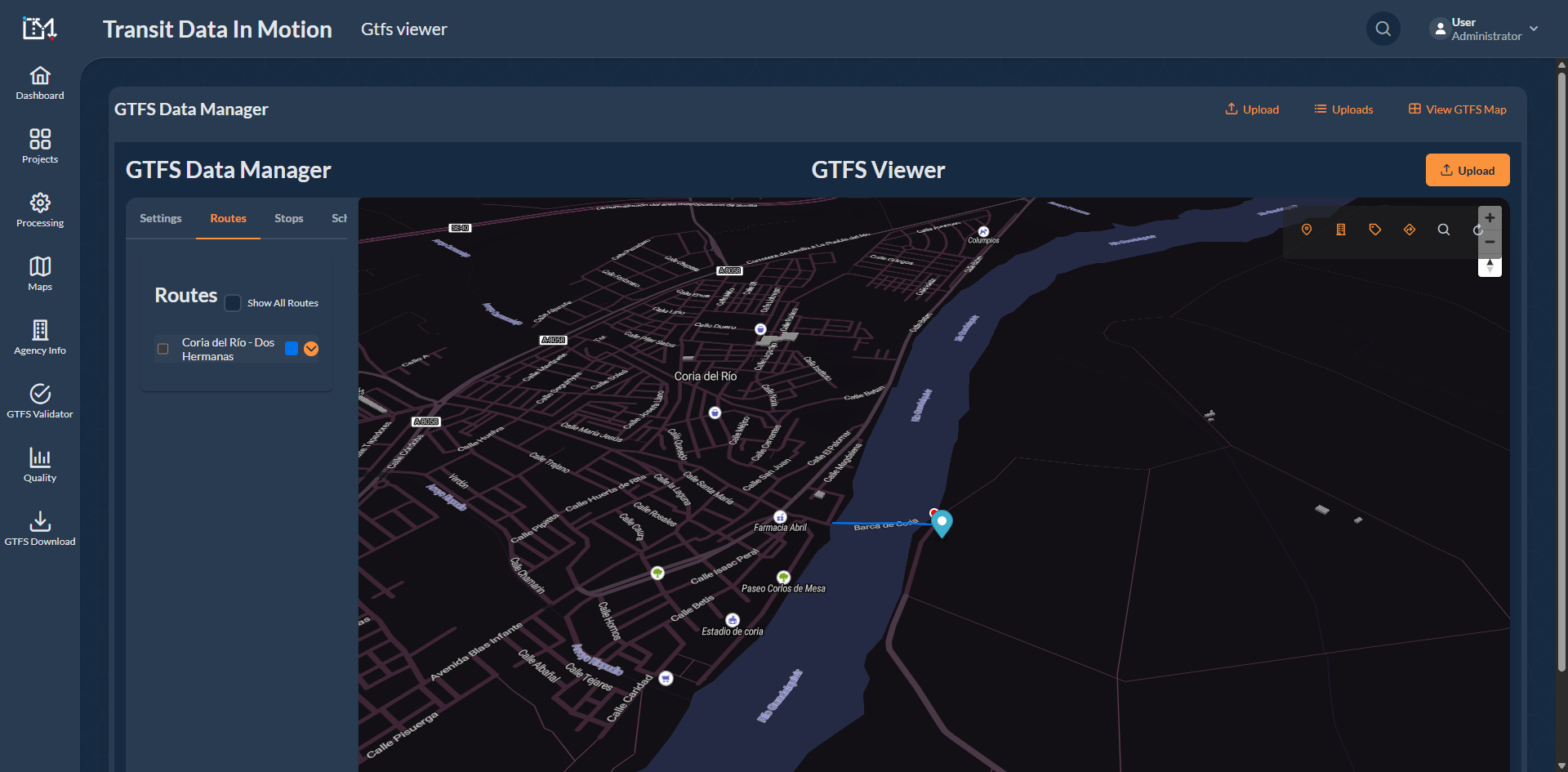 Monitoramento de condições fluviais Transfluvial