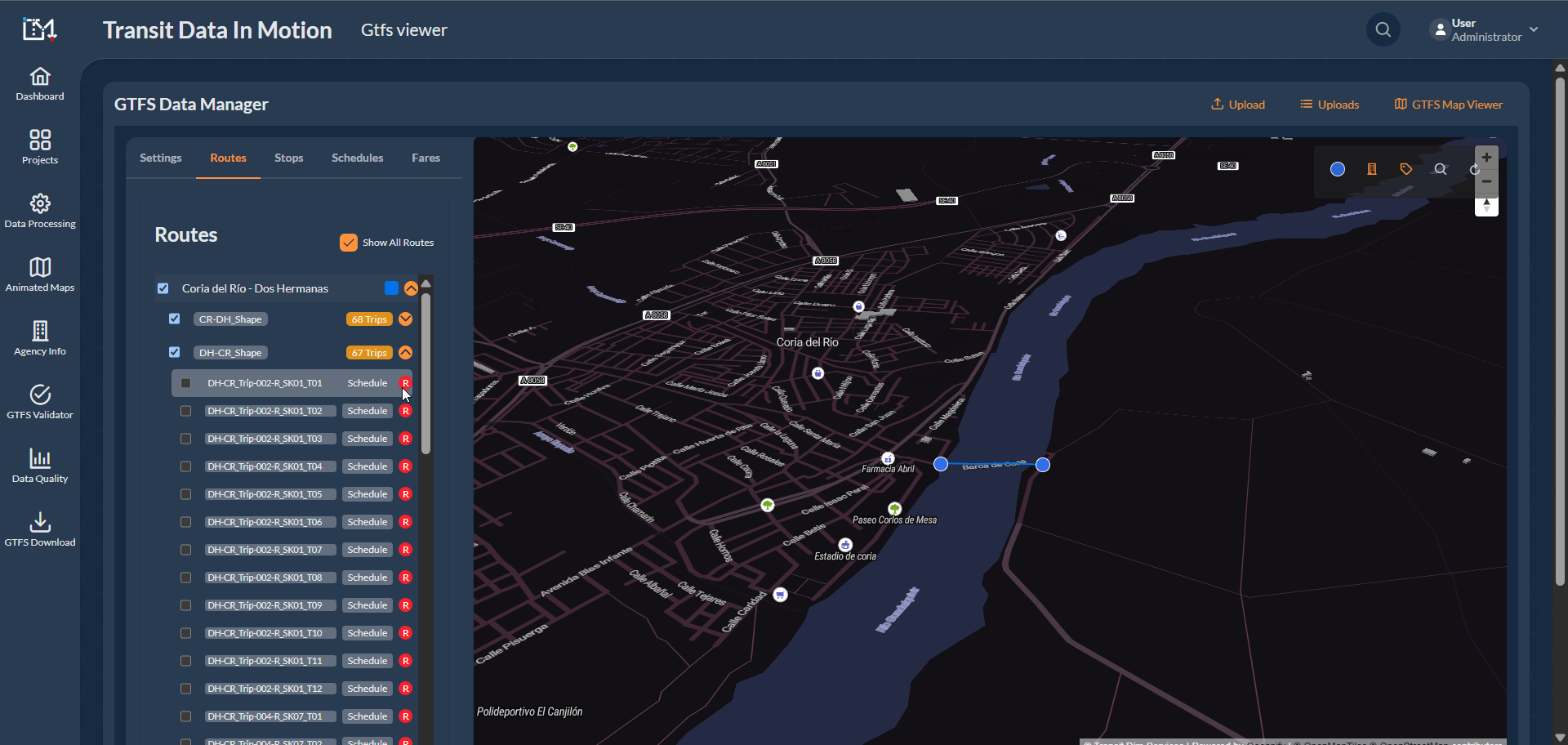 Monitoramento de condições fluviais Transfluvial