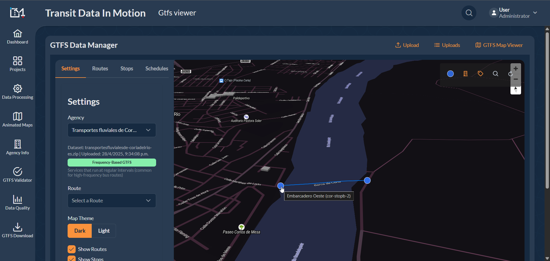 Otimização de rotas Transfluvial
