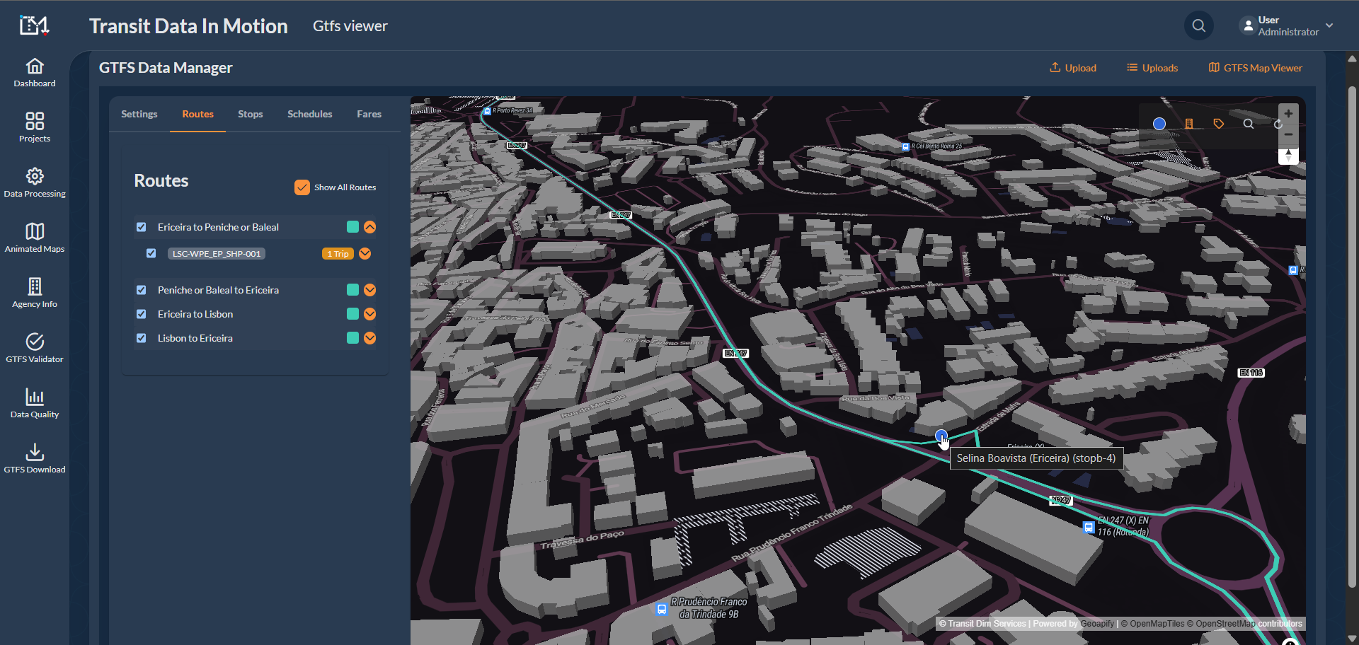 Rastreamento de localização em tempo real Wavy Bus